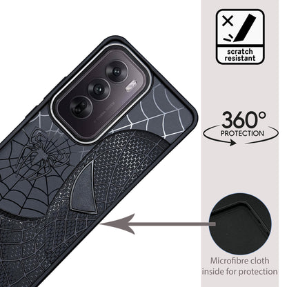 Sp Superhero Web Case with Metallic Camera Ring for Oppo Reno 12(5G)