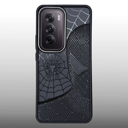 Sp Superhero Web Case with Metallic Camera Ring for Oppo Reno 12(5G)