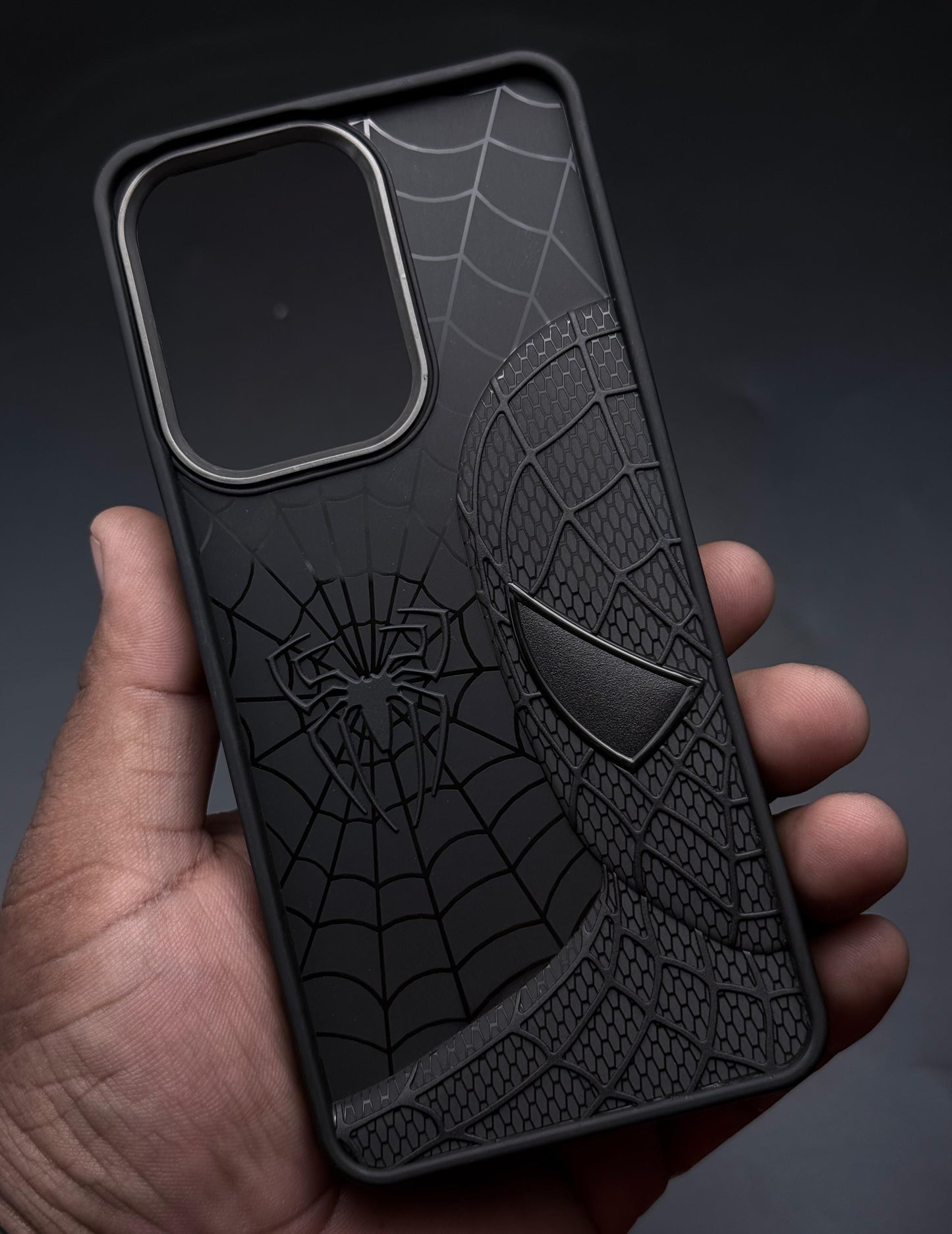 Sp Superhero Web Case with Metallic Camera Ring for Oppo Reno 13 Pro(5G)