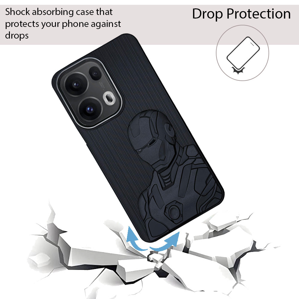 IR Superhero Armor Case with Metallic Camera Ring for Oppo Reno 13 Pro(5G)