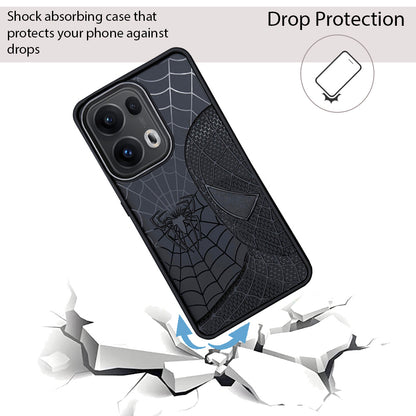 Sp Superhero Web Case with Metallic Camera Ring for Oppo Reno 13 Pro(5G)