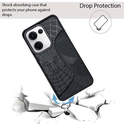Sp Superhero Web Case with Metallic Camera Ring for Oppo Reno 13(5G)