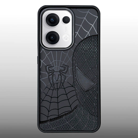 Sp Superhero Web Case with Metallic Camera Ring for Oppo Reno 13(5G)