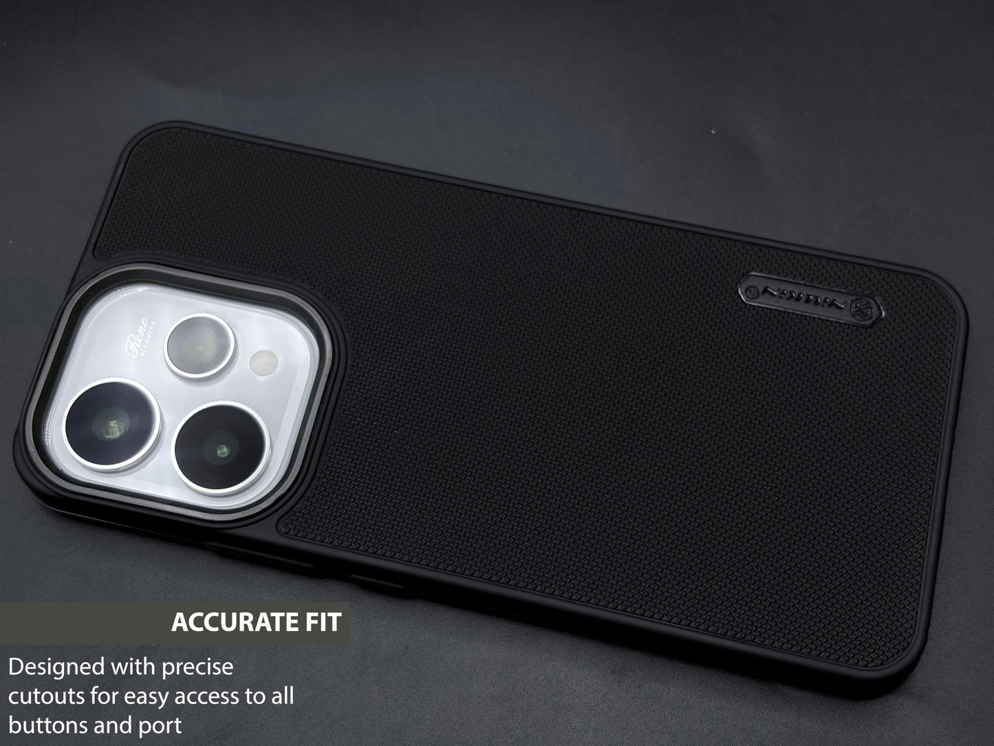NIUKIN Super Frosted Dotted Case with Camera Ring for Oppo Reno 15