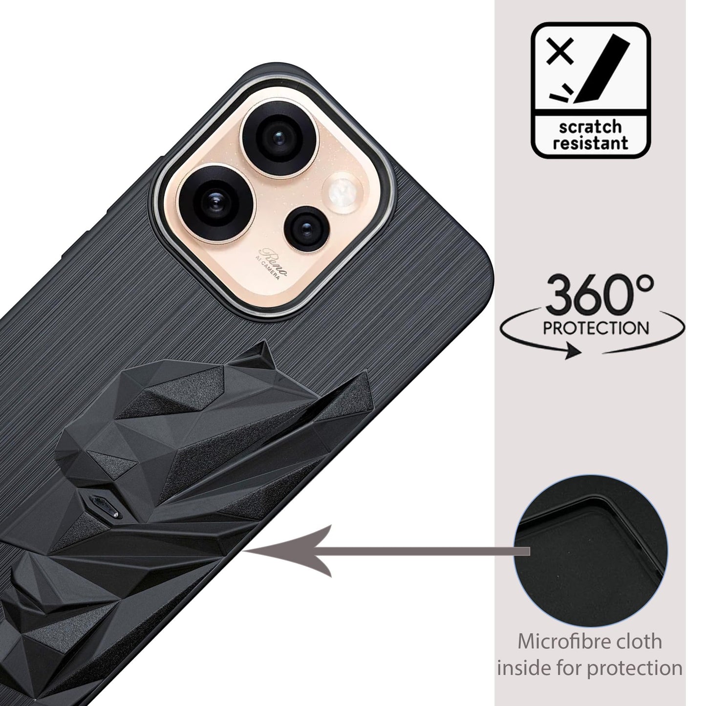 Bt Superhero Case with Camera Ring for Oppo Reno 15 Pro