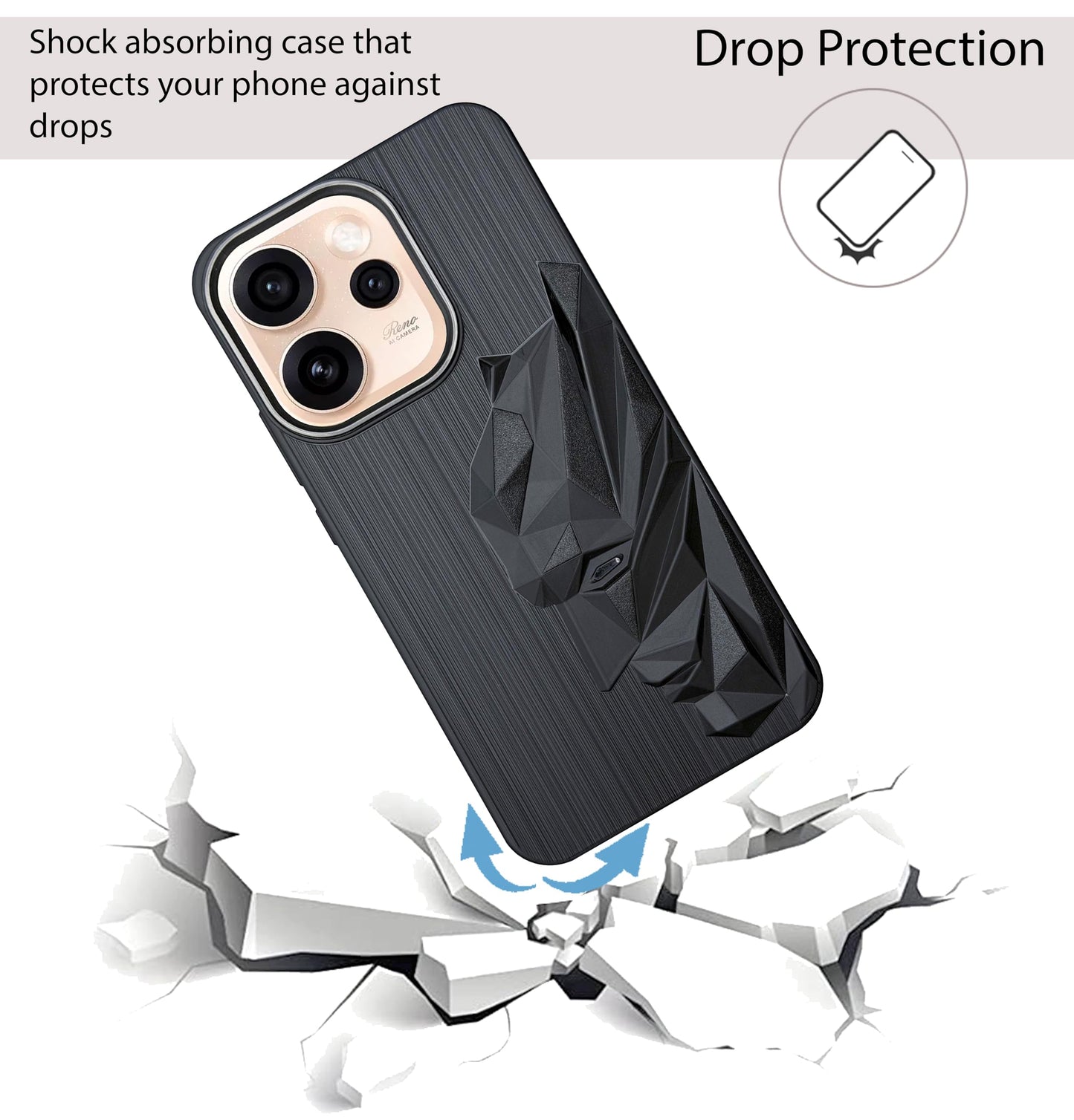 Bt Superhero Case with Camera Ring for Oppo Reno 15 Pro