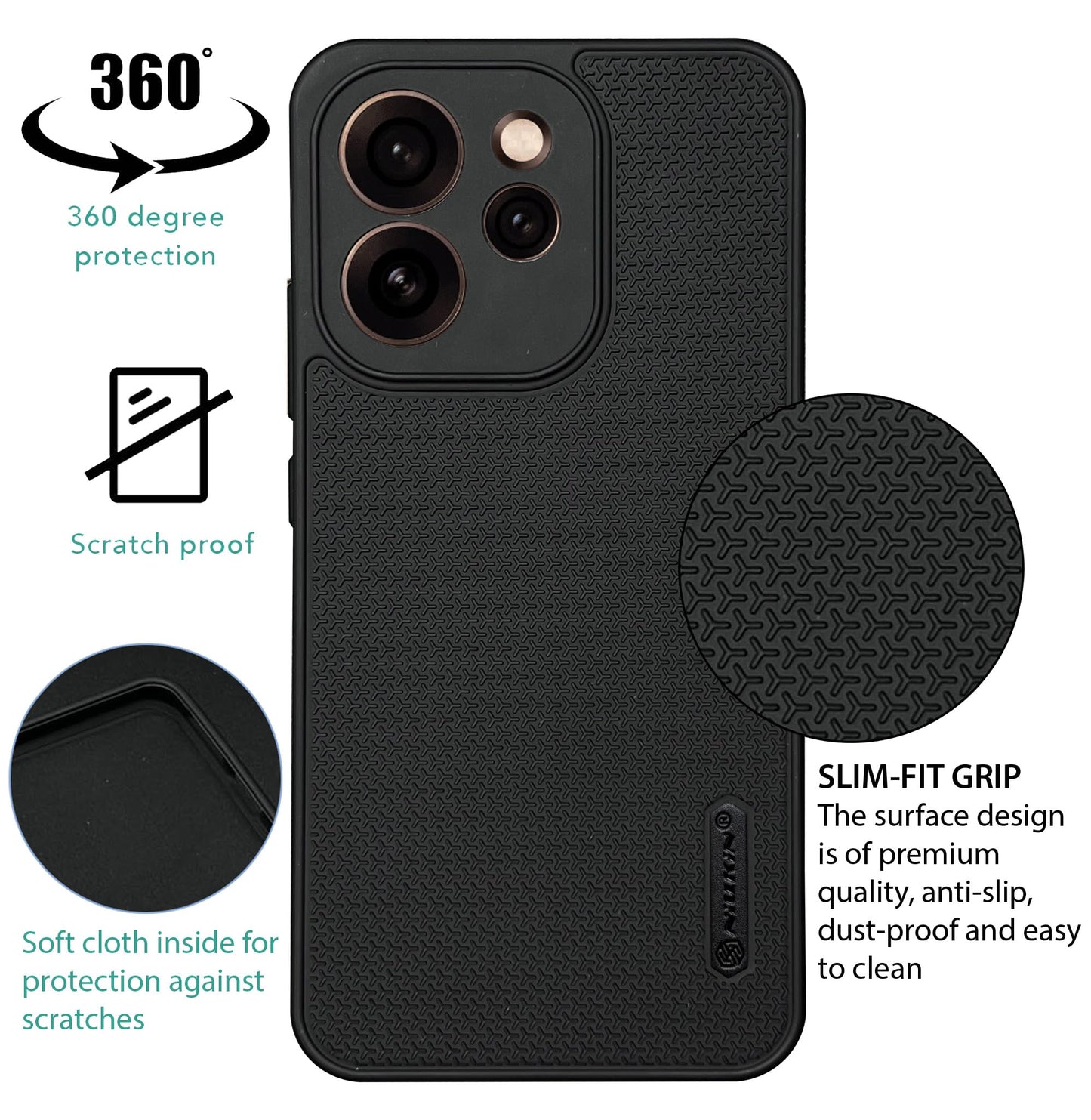 Niukin Grip Guard Back Case for Oppo Reno 15 Pro Mini