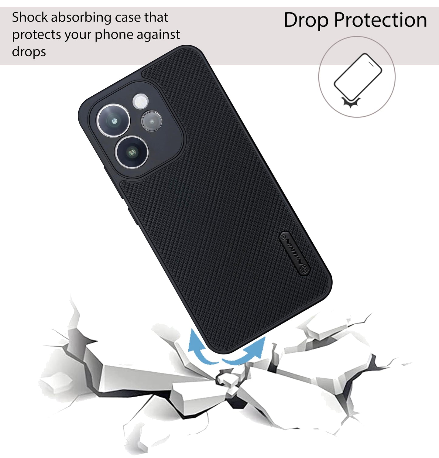 NIUKIN Super Frosted Dotted Case for Oppo Reno 15 Pro Mini