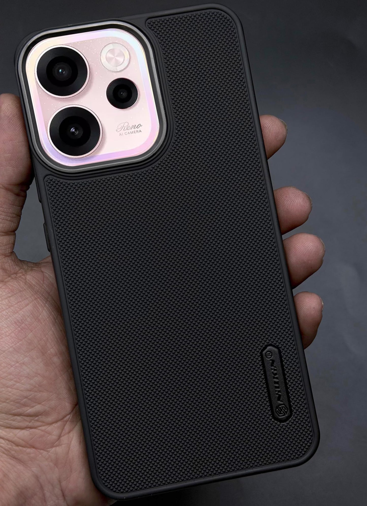 NIUKIN Super Frosted Dotted Case with Camera Ring for Oppo Reno 15c