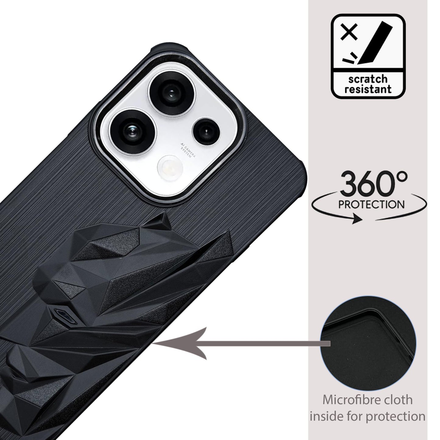Bt Superhero Case with Camera Ring for Oppo Reno 16c