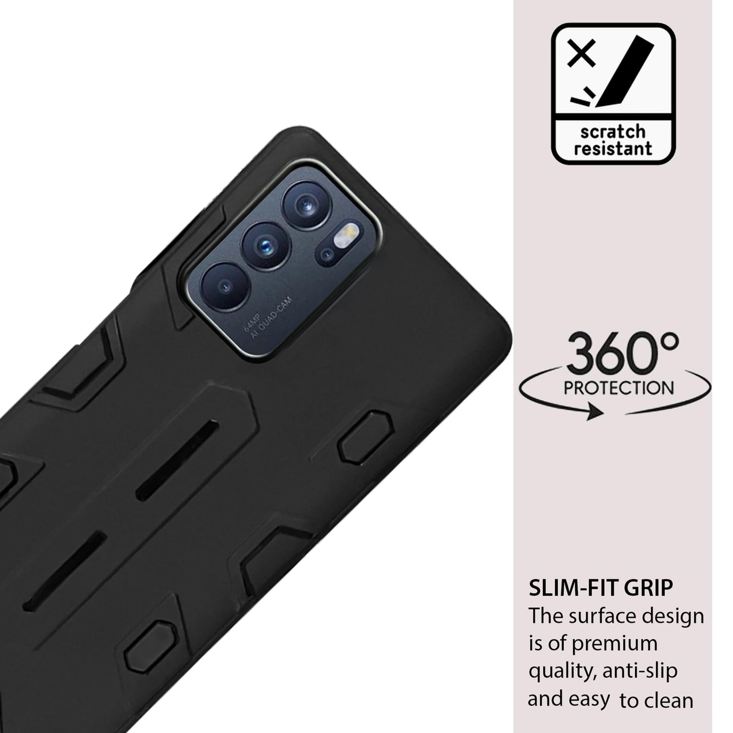 NIUKIN Armor Case for Oppo Reno 6 Pro 5G