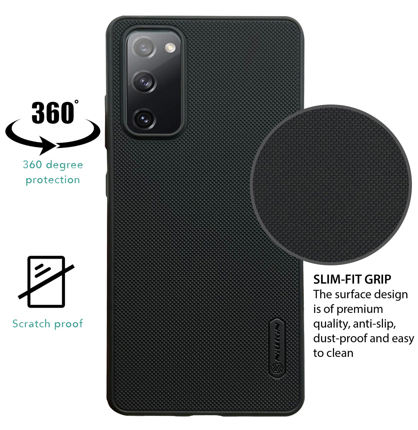 NIUKIN Super Frosted Dotted Case for Samsung S20 FE
