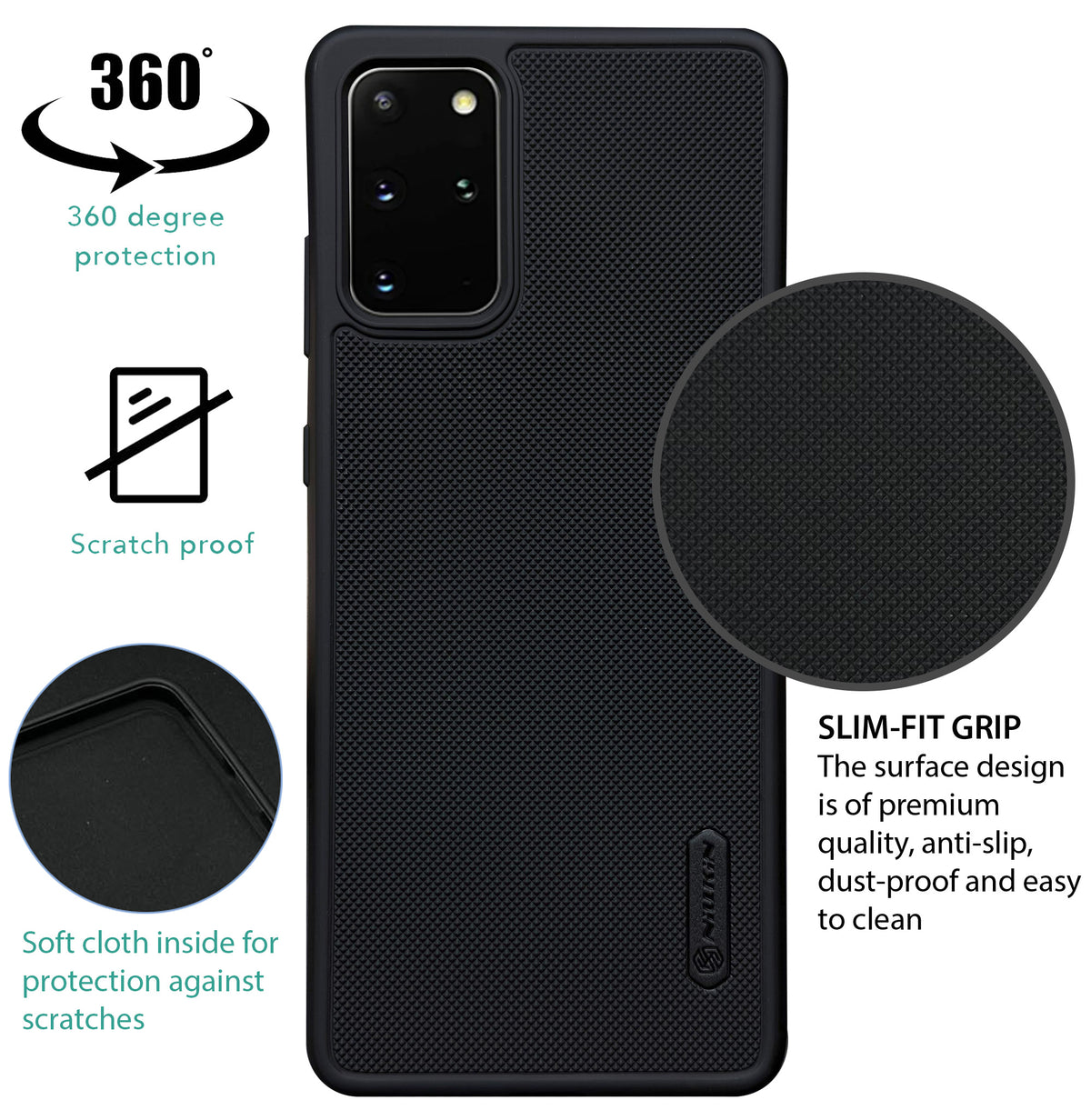 NIUKIN Super Frosted Dotted Case for Samsung Galaxy S20 Plus