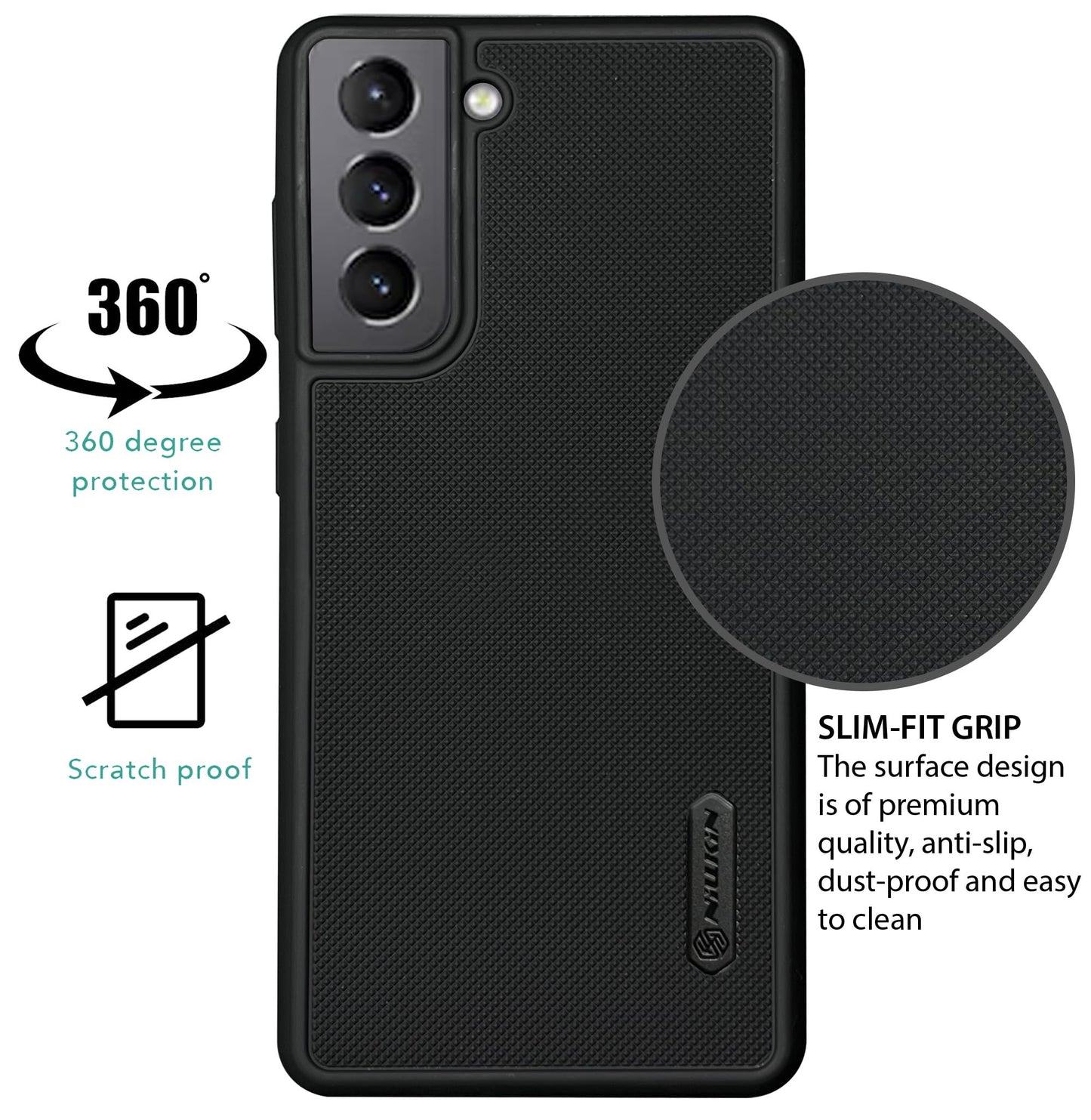 NIUKIN Super Frosted Dotted Case for Samsung S21