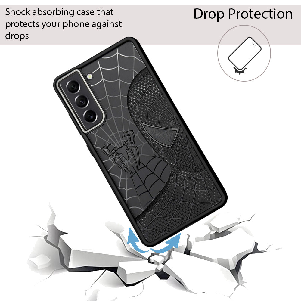 Sp Superhero Web Case with Metallic Camera Ring for Samsung S21 FE