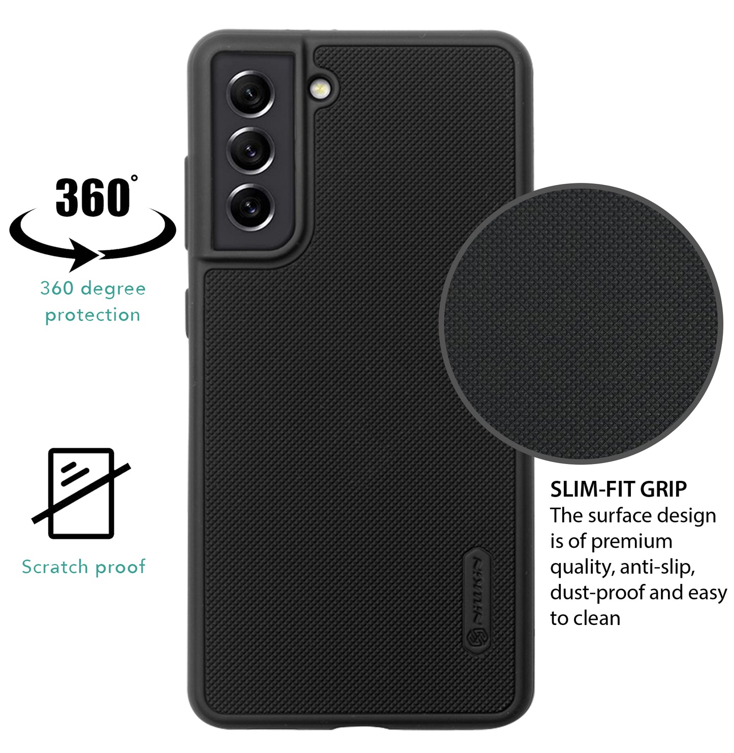 NIUKIN Super Frosted Dotted Case for Samsung S21 FE