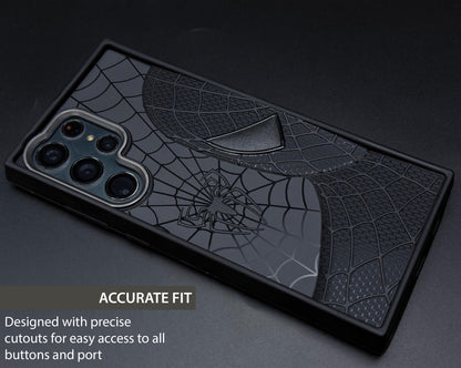 Sp Superhero Web Case with Metallic Camera Ring for Samsung S22 Ultra
