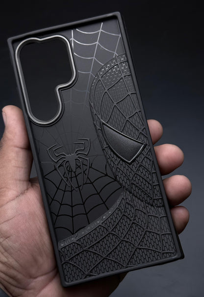 Sp Superhero Web Case with Metallic Camera Ring for Samsung S23 Ultra