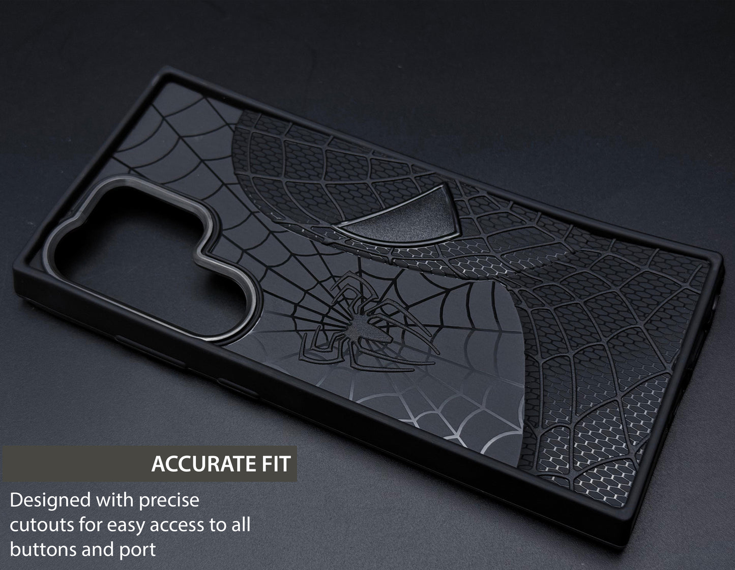 Sp Superhero Web Case with Metallic Camera Ring for Samsung S23 Ultra