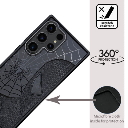 Sp Superhero Web Case with Metallic Camera Ring for Samsung S23 Ultra