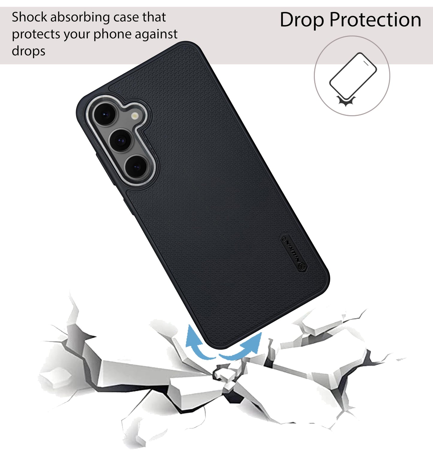 Niukin Grip Guard Back Case with Camera Ring for Samsung Galaxy S24 FE