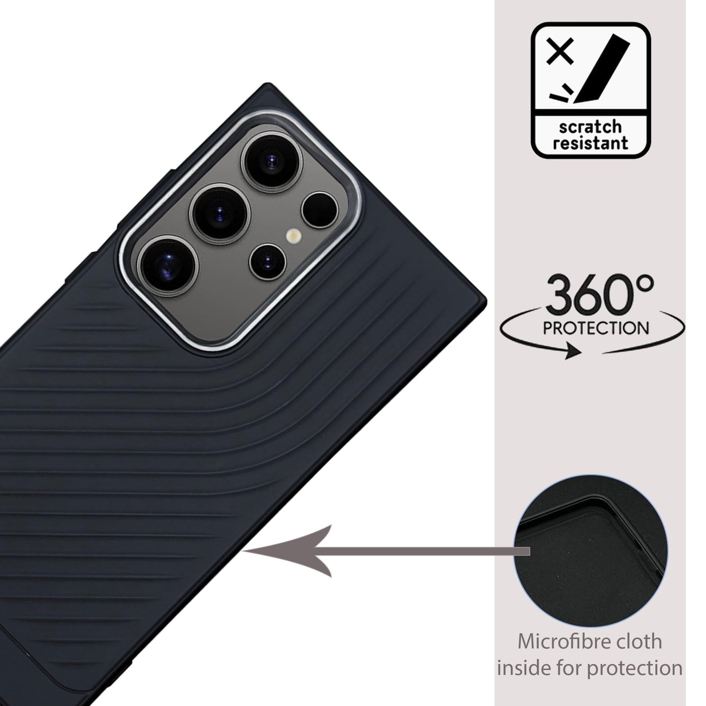 Ripple Wave Case with Camera Ring for Samsung Galaxy S24 Ultra