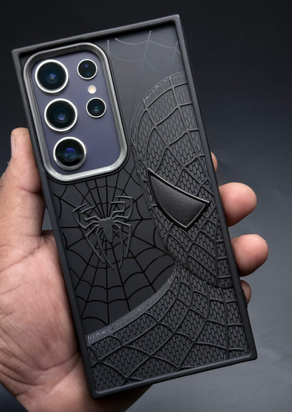 Sp Superhero Web Case with Metallic Camera Ring for Samsung S24 Ultra