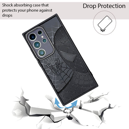 Sp Superhero Web Case with Metallic Camera Ring for Samsung S24 Ultra
