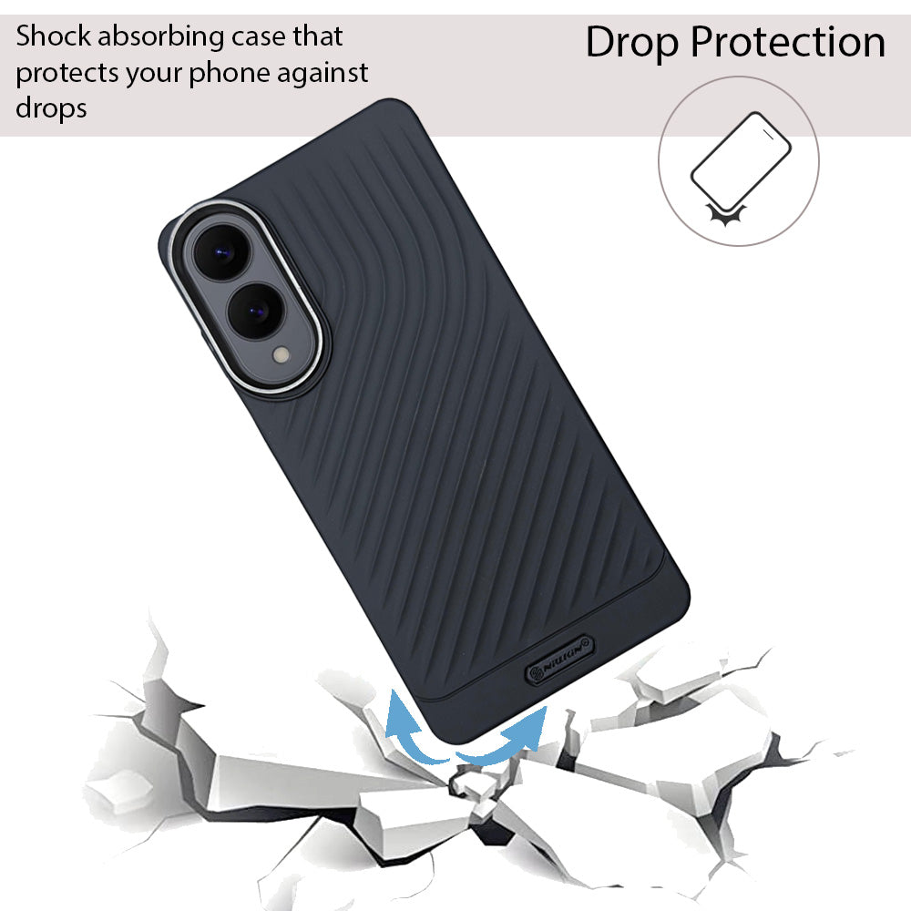 Ripple Wave Case with Metallic Camera ring for Samsung Galaxy S25 Edge