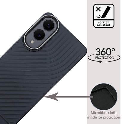 Ripple Wave Case with Metallic Camera ring for Samsung Galaxy S25 Edge