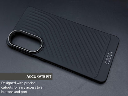 Ripple Wave Case with Metallic Camera ring for Samsung Galaxy S25 Edge