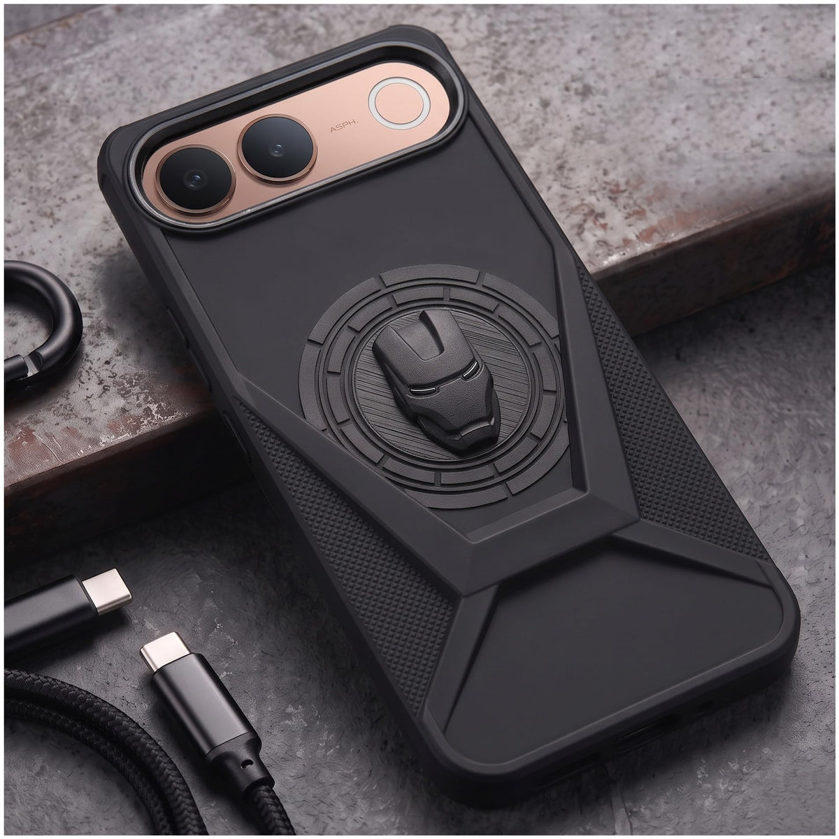 IR Superhero Armor Case with Camera Ring for Vivo S2 5G