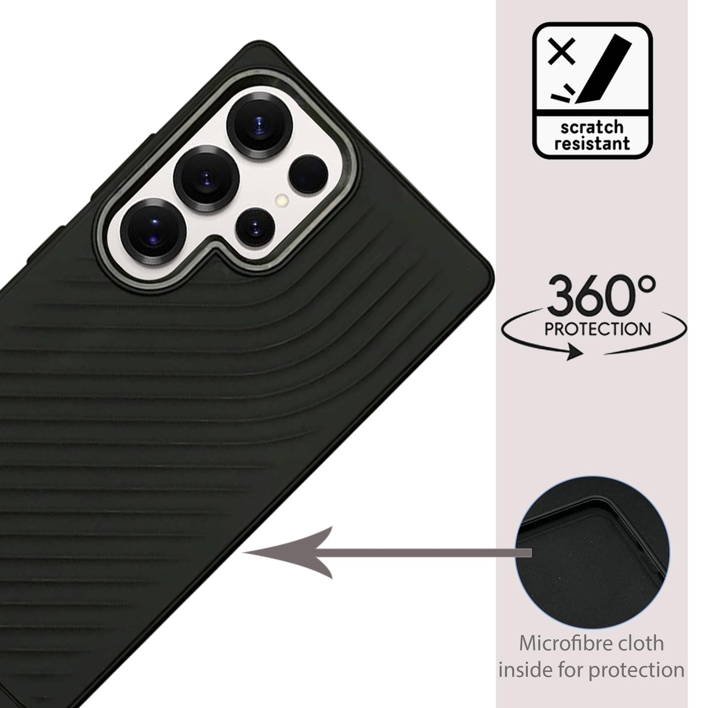 Ripple Wave Case with Camera Ring for Samsung Galaxy S25 Ultra