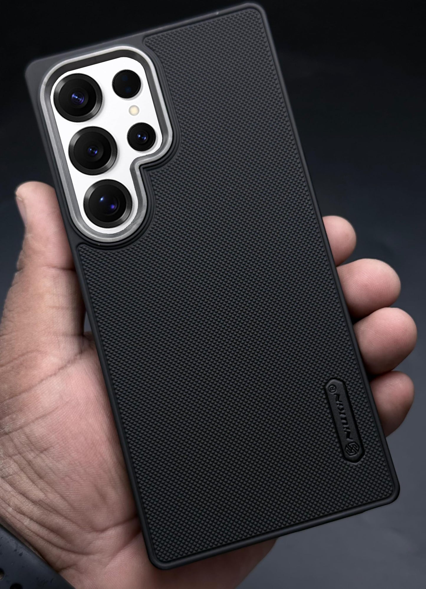 NIUKIN Super Frosted Dotted Case with Camera Ring for Samsung S25 Ultra