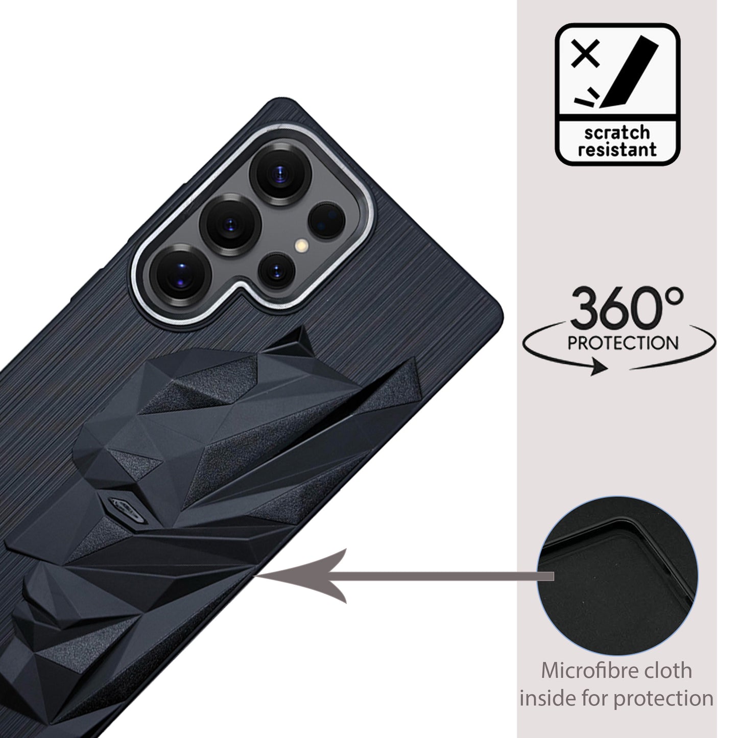 Bt Superhero Case with Camera Ring for Samsung S25 Ultra