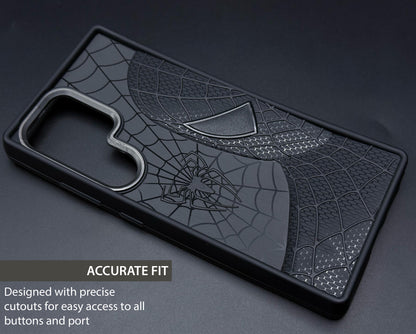 Sp Superhero Web Case with Metallic Camera Ring for Samsung S25 Ultra