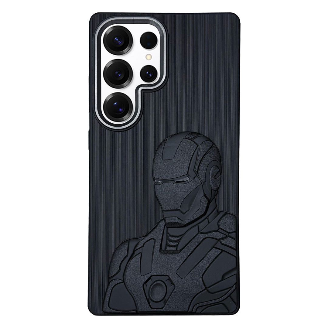 IR Superhero Armor Case with Metallic Camera Ring for Samsung S25 Ultra