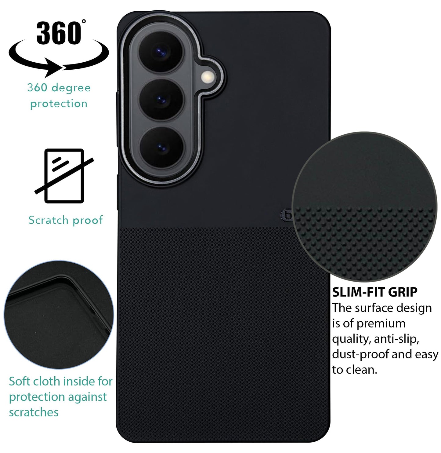 BEOTS Rugged back case with Camera Ring for Samsung Galaxy S26