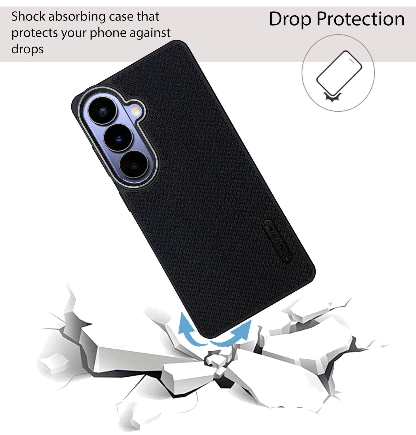NIUKIN Super Frosted Dotted Case with Camera Ring for Samsung S26