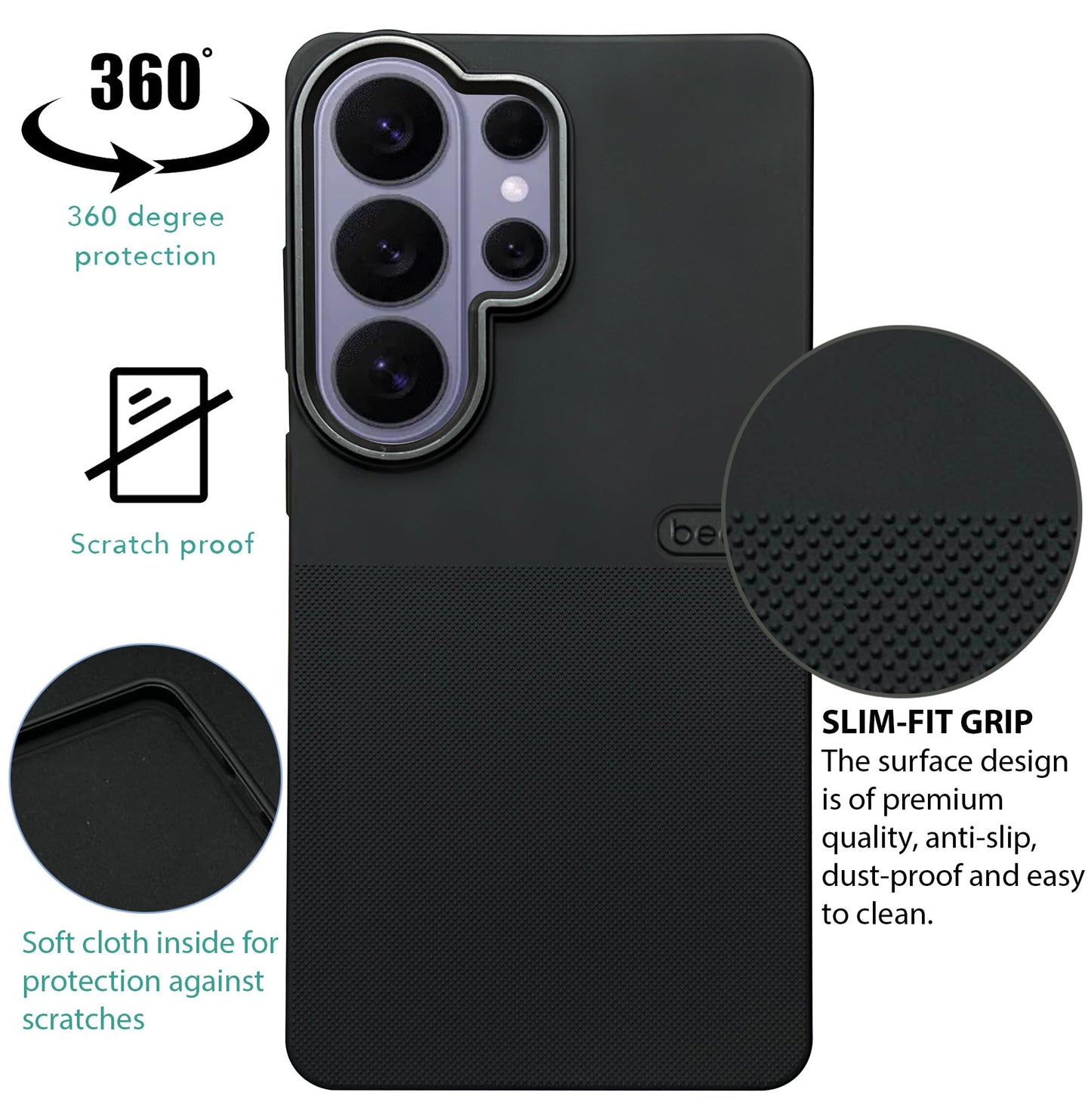 BEOTS Rugged back case with Camera Ring for Samsung Galaxy S26 Ultra