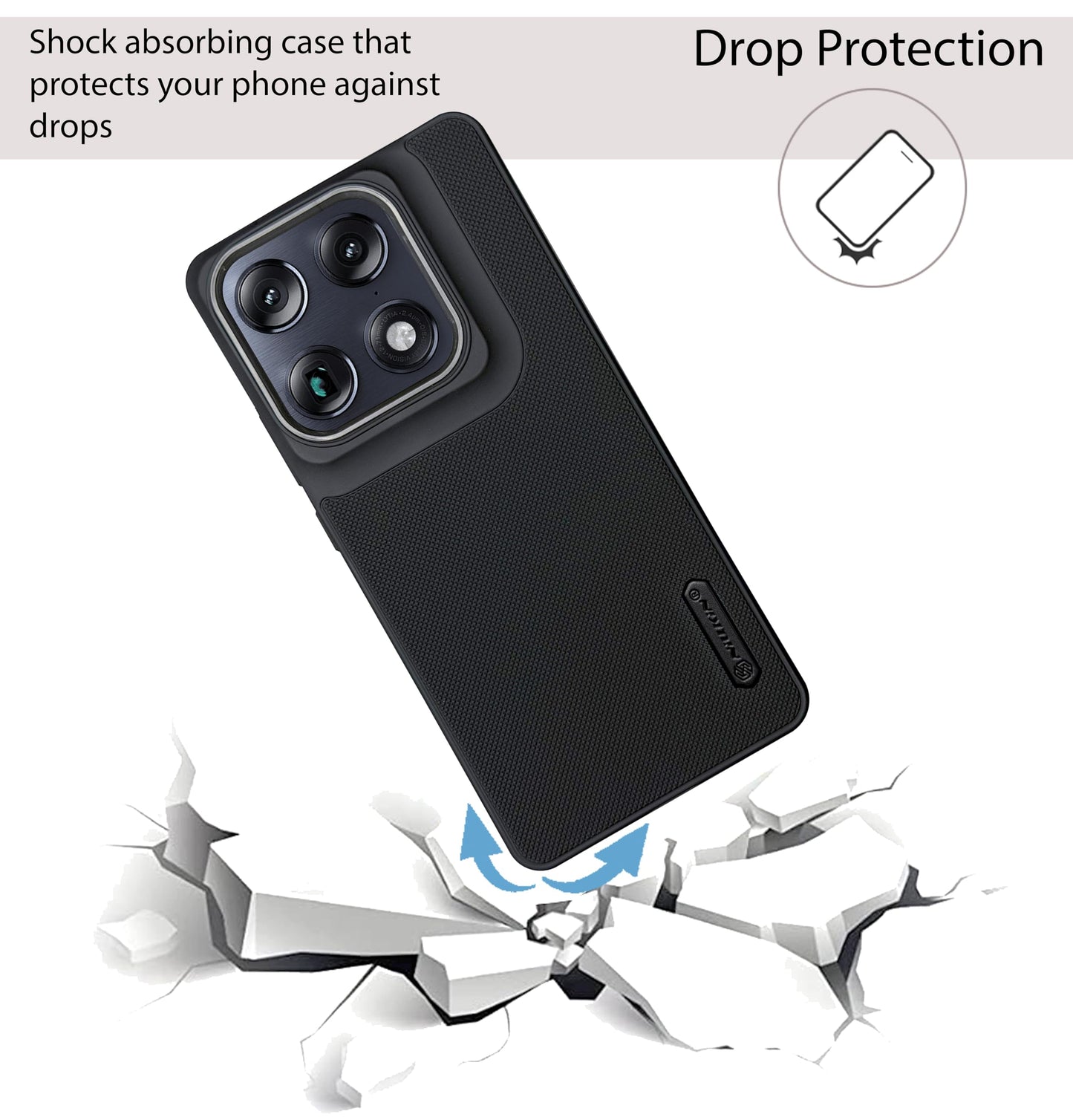 NIUKIN Super Frosted Dotted Case with Camera Ring for Moto Signature