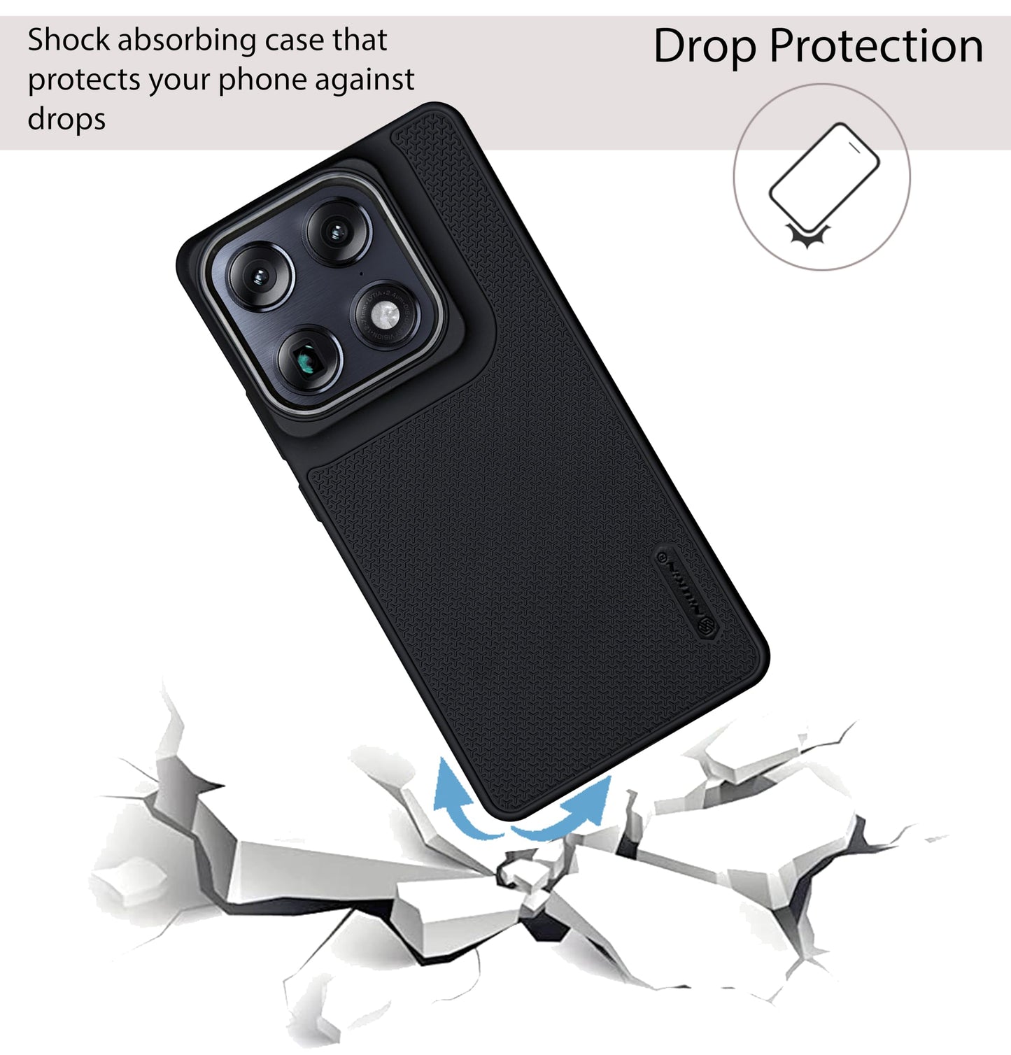 Niukin Grip Guard Back Case with Camera Ring for Moto Signature