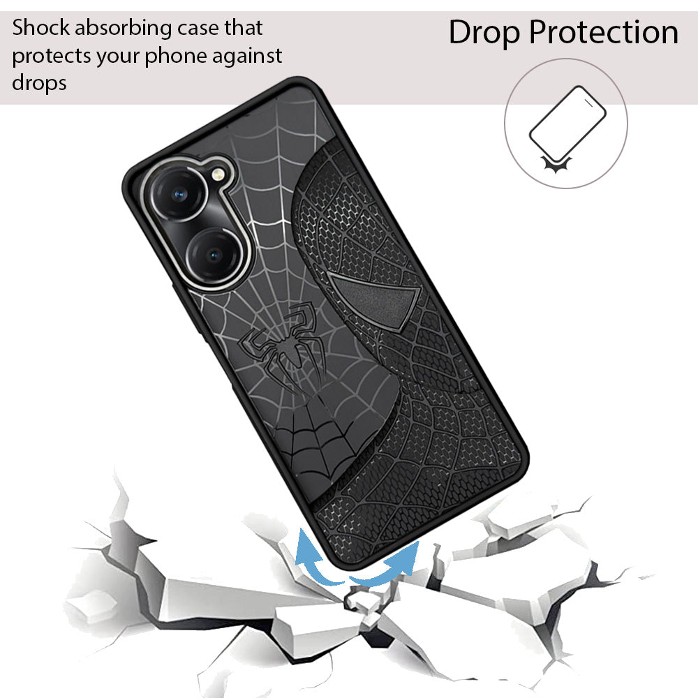 Sp Superhero Web Case with Metallic Camera Ring for Vivo T3 Lite(5G)