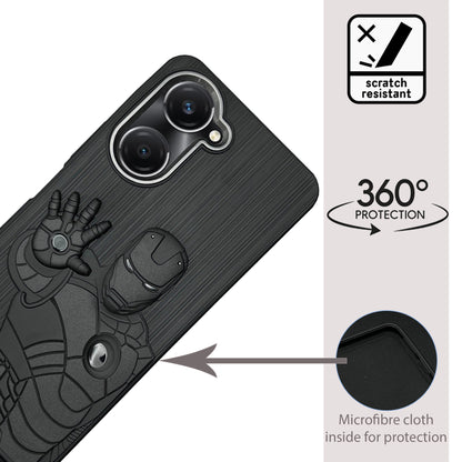 IR Superhero Action Case with Metallic Camera Ring for Vivo T3 Lite