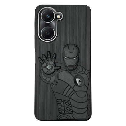 IR Superhero Action Case with Metallic Camera Ring for Vivo T3 Lite
