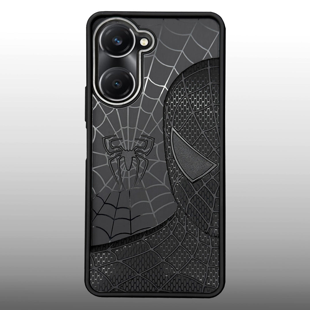 Sp Superhero Web Case with Metallic Camera Ring for Vivo T3 Lite(5G)