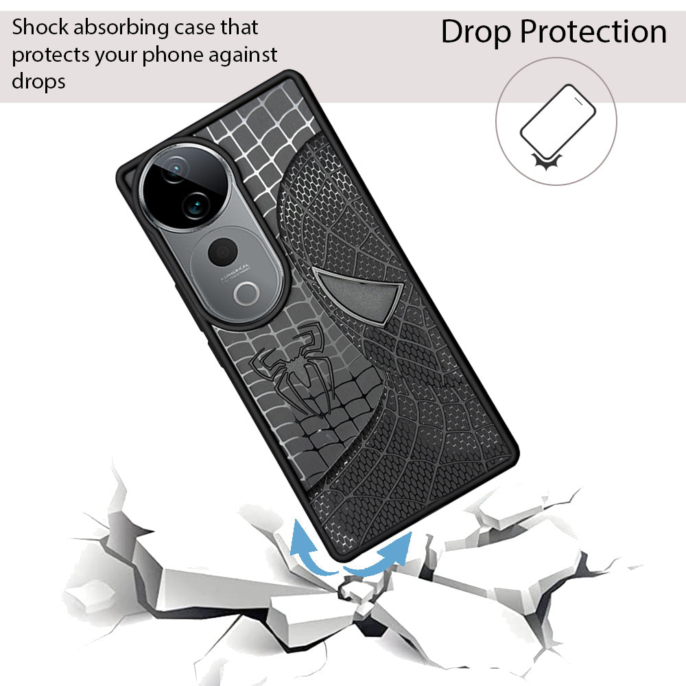 Sp Superhero Web Case with Metallic Camera Ring for Vivo T3 Ultra(5G)