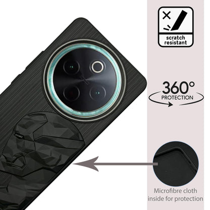 IR Superhero Side Face Prism Case with Metallic Camera Ring for Vivo T4