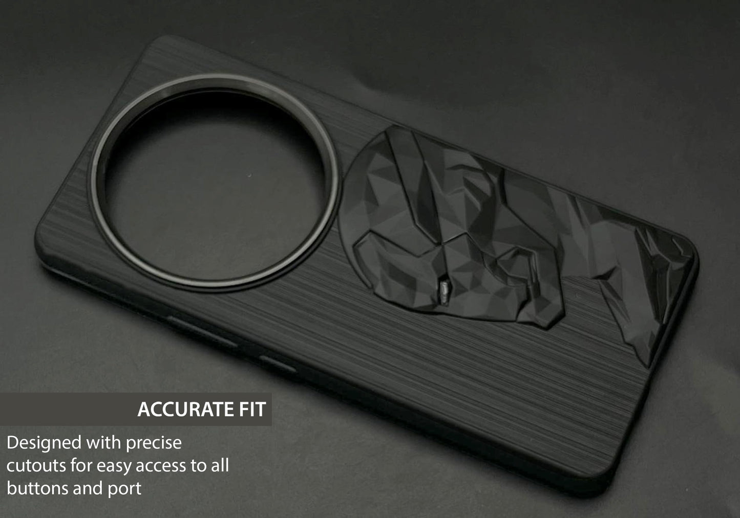 IR Superhero Side Face Prism Case with Metallic Camera Ring for Vivo T4