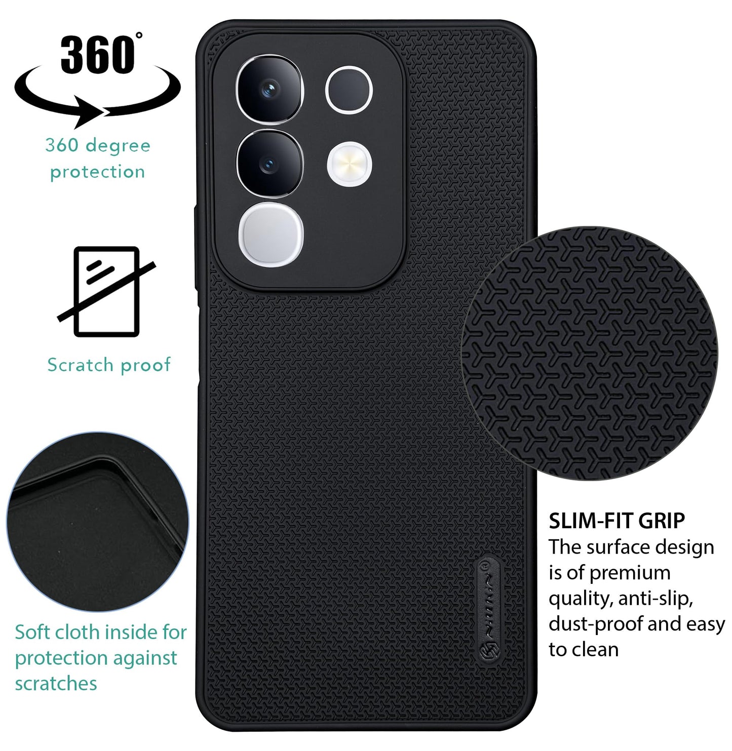 Niukin Grip Guard Back Case for Vivo Y31 Pro 5G